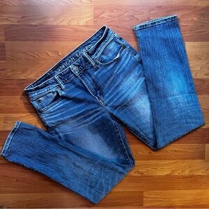 American Eagle Outfitters Next Level Airflex Slim Light Denim Blue Jeans